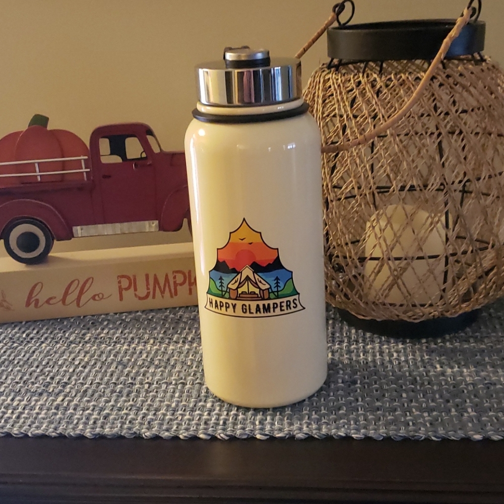 Happy Glampers stainless steel water bottle